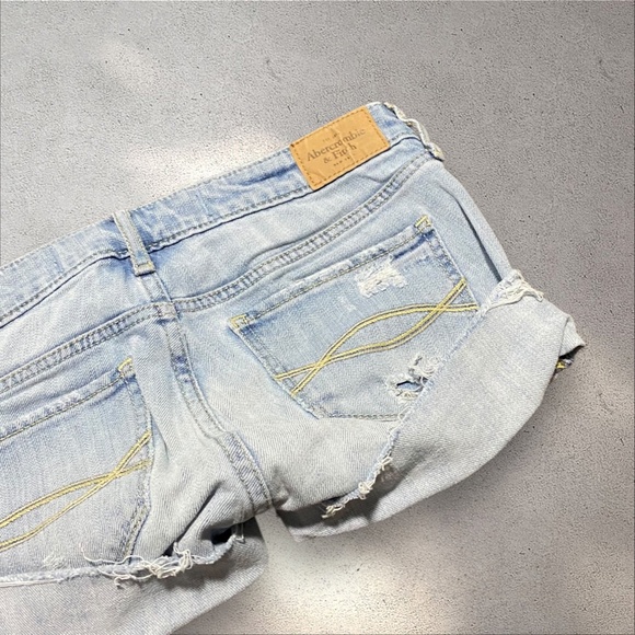 Abercrombie & Fitch Low Rise Micro Denim Shorts - Picture 3 of 6